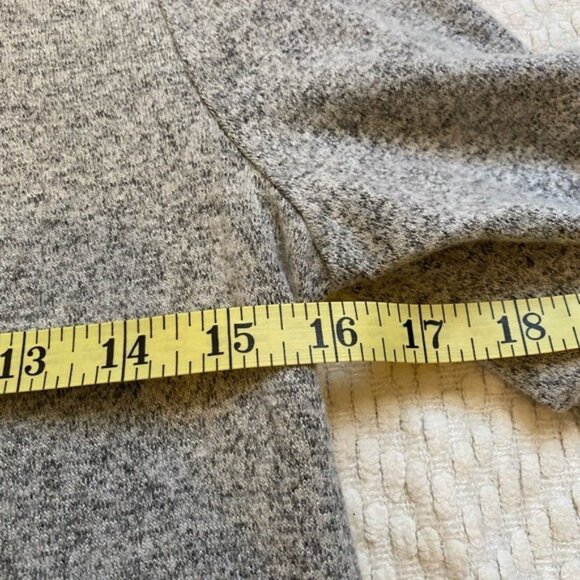 White House Black Market Gray Bell Sleeve Knit Fleece Dress Size S - Picture 4 of 6